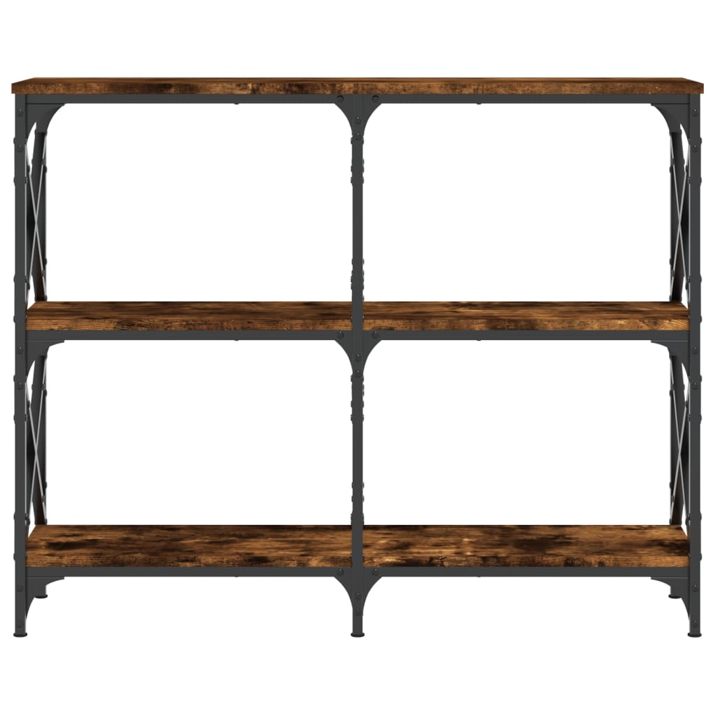 vidaXL Stolik konsolowy, przydymiony dąb, 100x28x80,5 cm