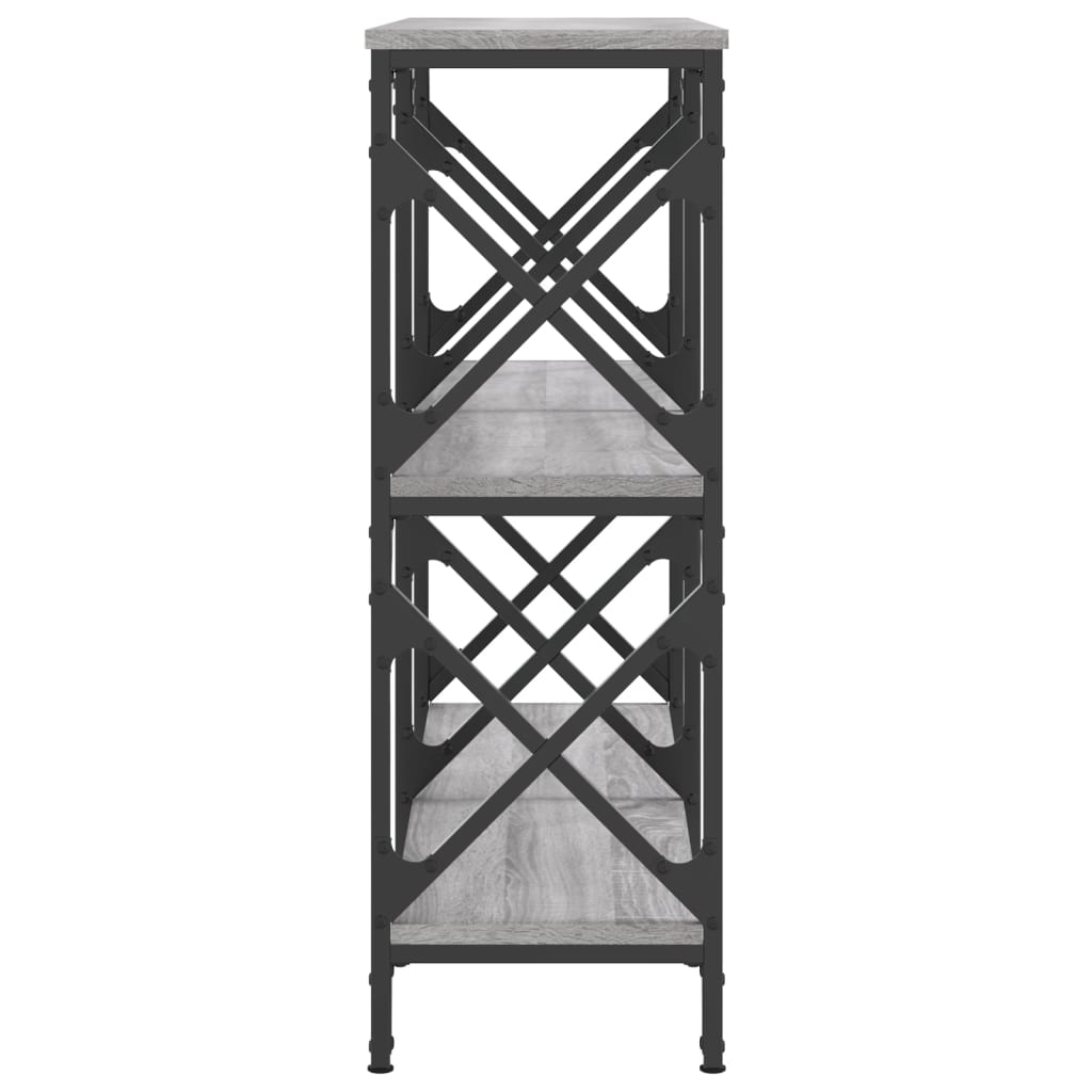 vidaXL Stolik konsolowy, szary dąb sonoma, 100x28x80,5 cm