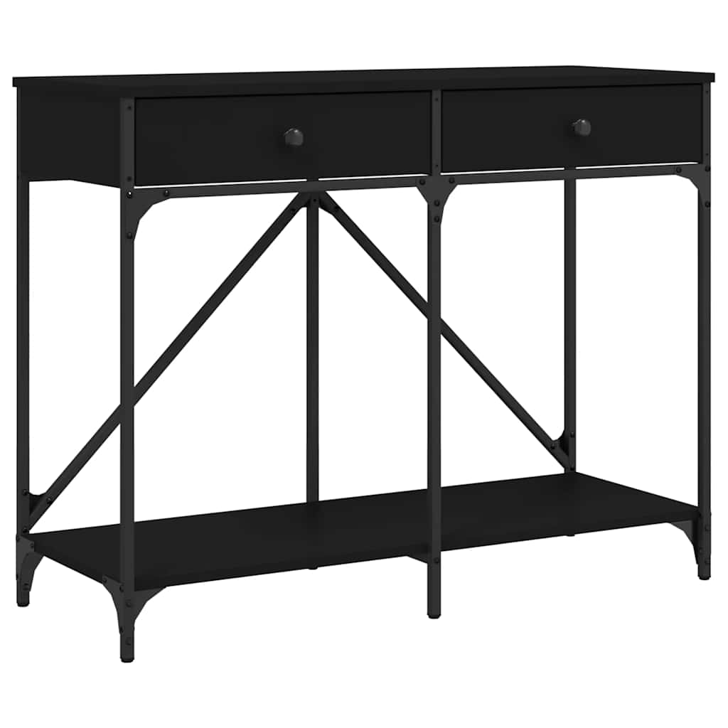 vidaXL Stolik konsolowy, czarny, 100x39x78,5 cm