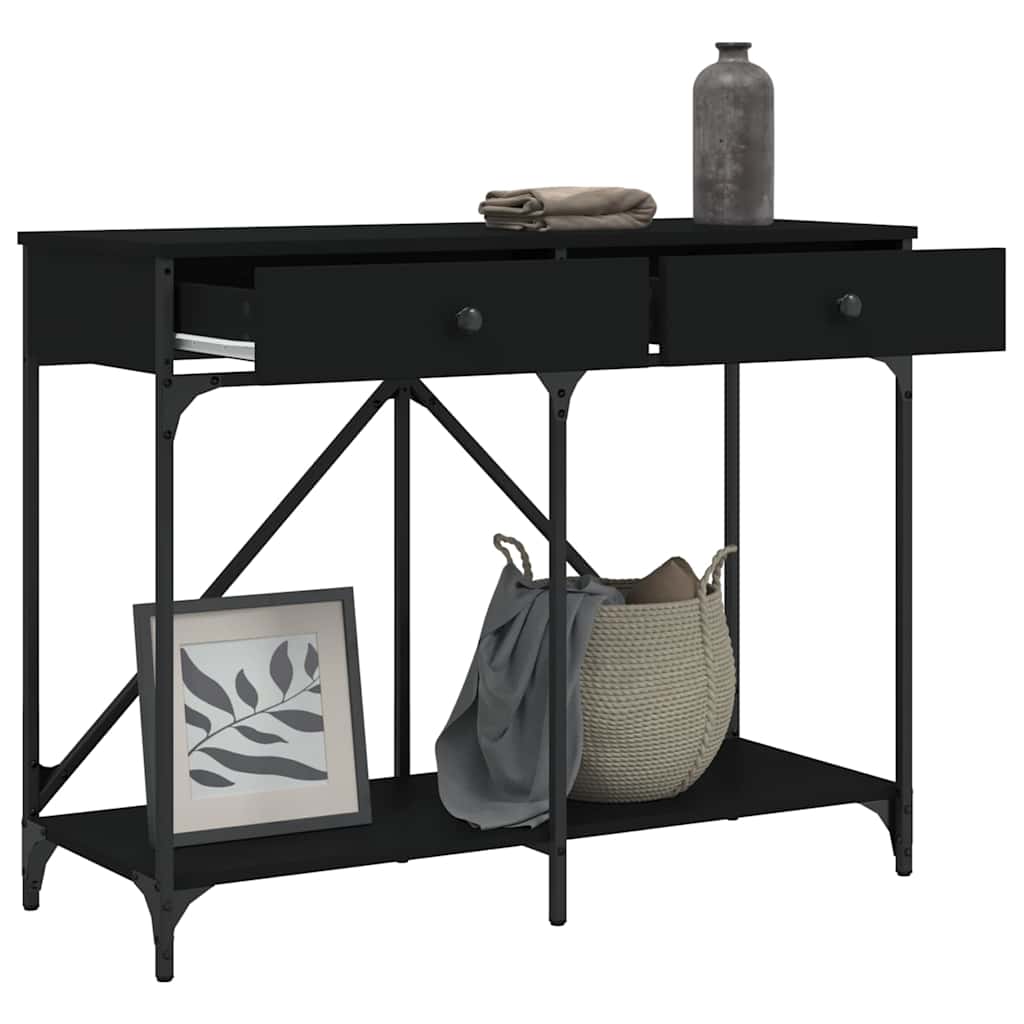 vidaXL Stolik konsolowy, czarny, 100x39x78,5 cm