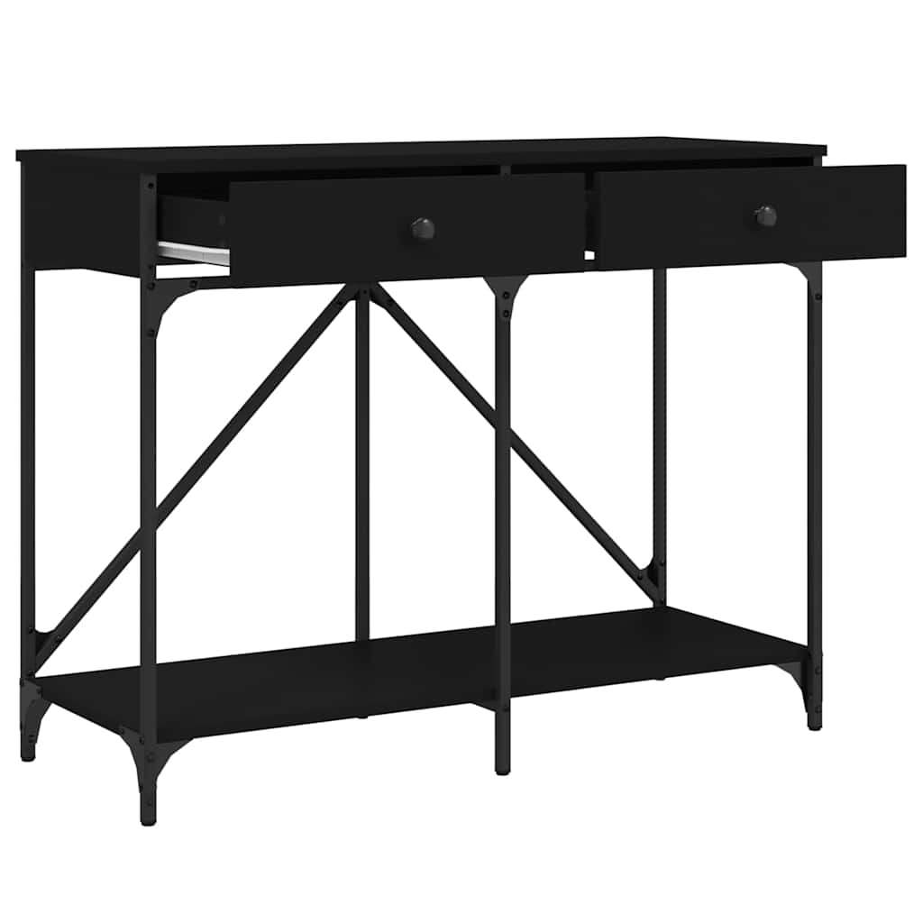 vidaXL Stolik konsolowy, czarny, 100x39x78,5 cm