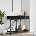 vidaXL Stolik konsolowy, czarny, 100x39x78,5 cm