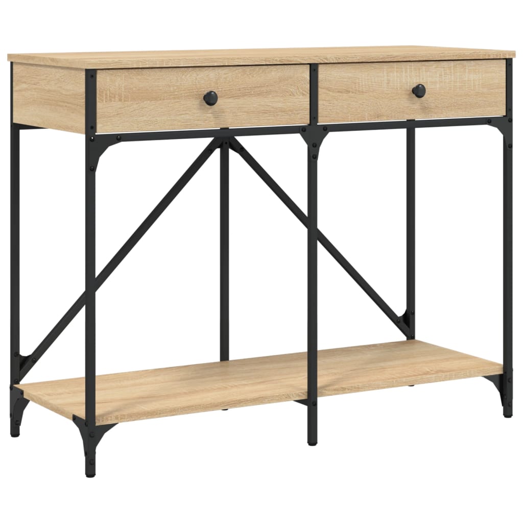 vidaXL Stolik konsolowy, dąb sonoma, 100x39x78,5 cm