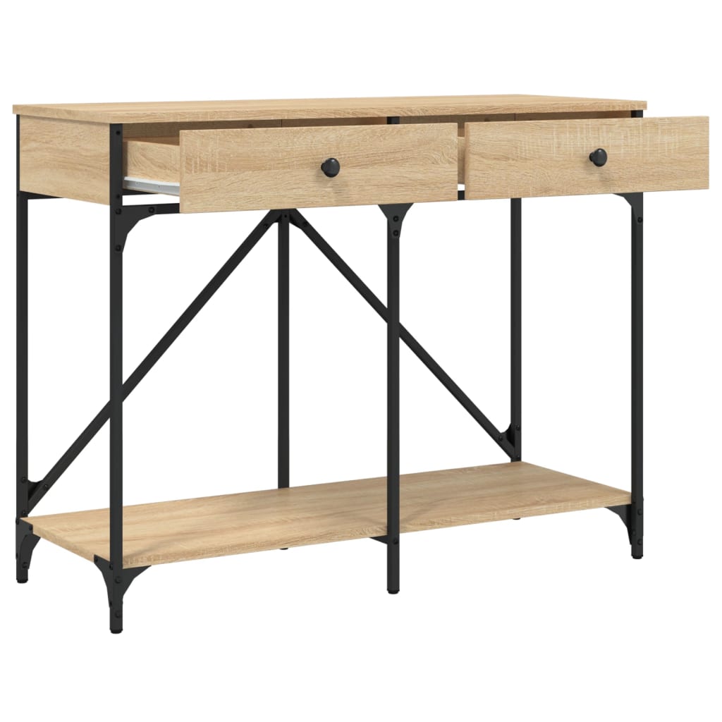 vidaXL Stolik konsolowy, dąb sonoma, 100x39x78,5 cm