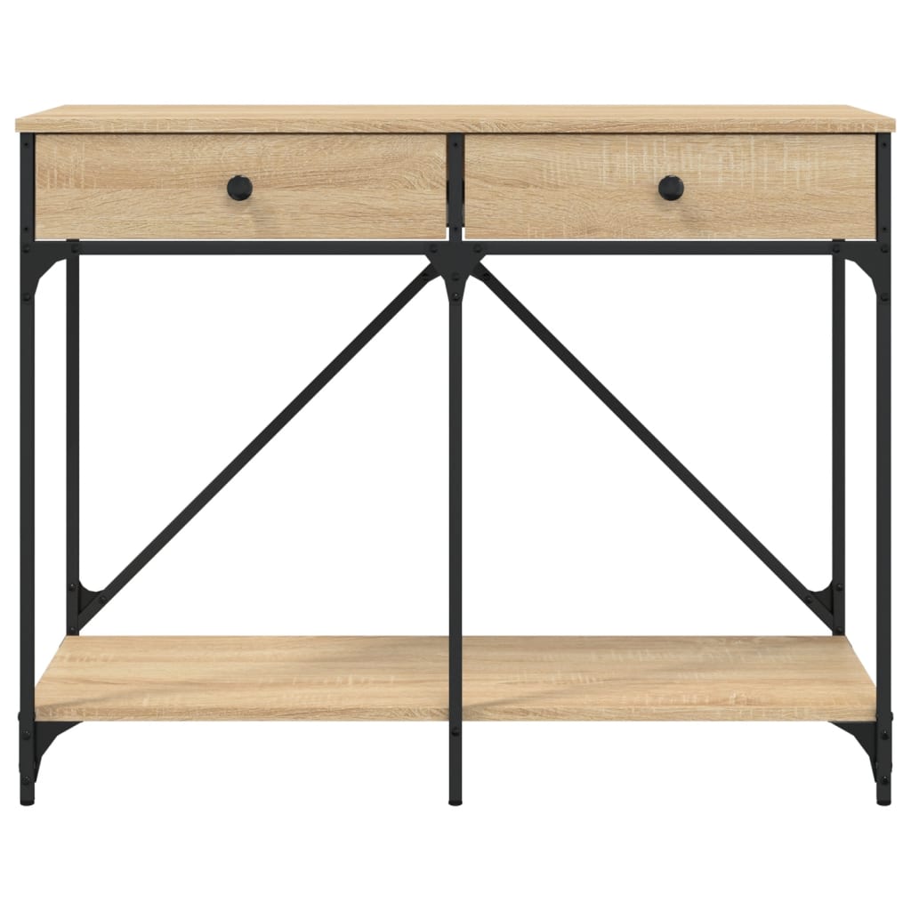 vidaXL Stolik konsolowy, dąb sonoma, 100x39x78,5 cm