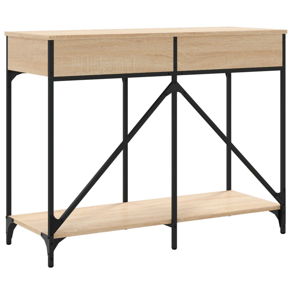 vidaXL Stolik konsolowy, dąb sonoma, 100x39x78,5 cm