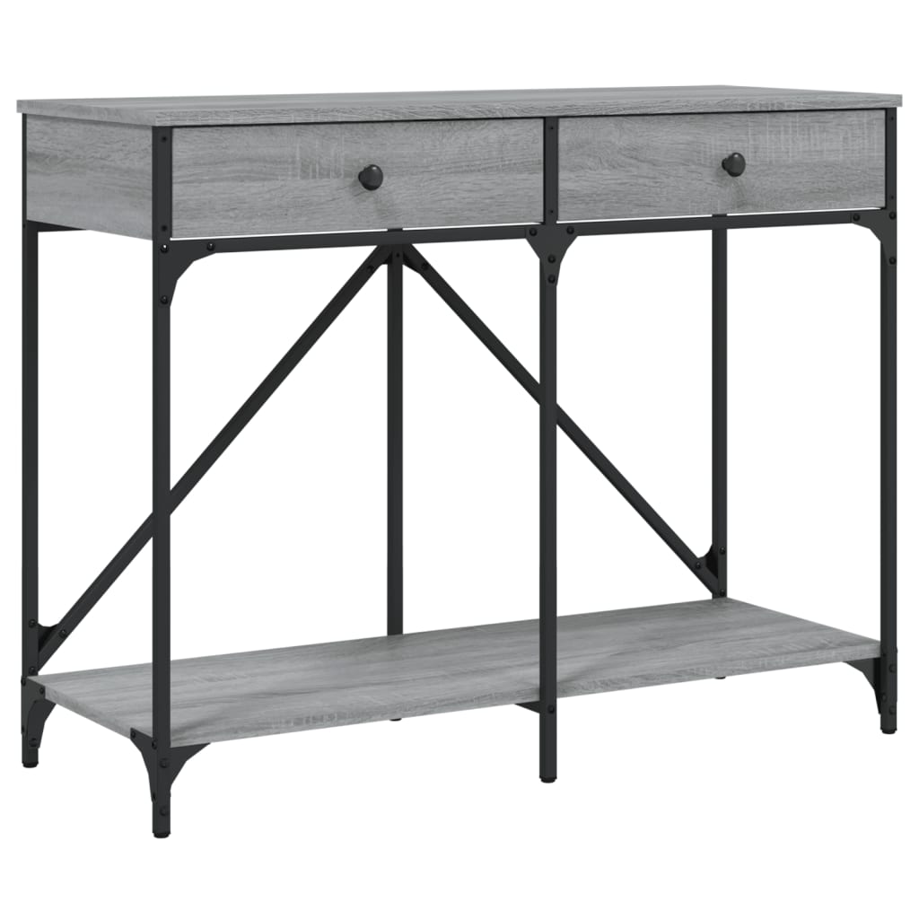 vidaXL Stolik konsolowy, szary dąb sonoma, 100x39x78,5 cm