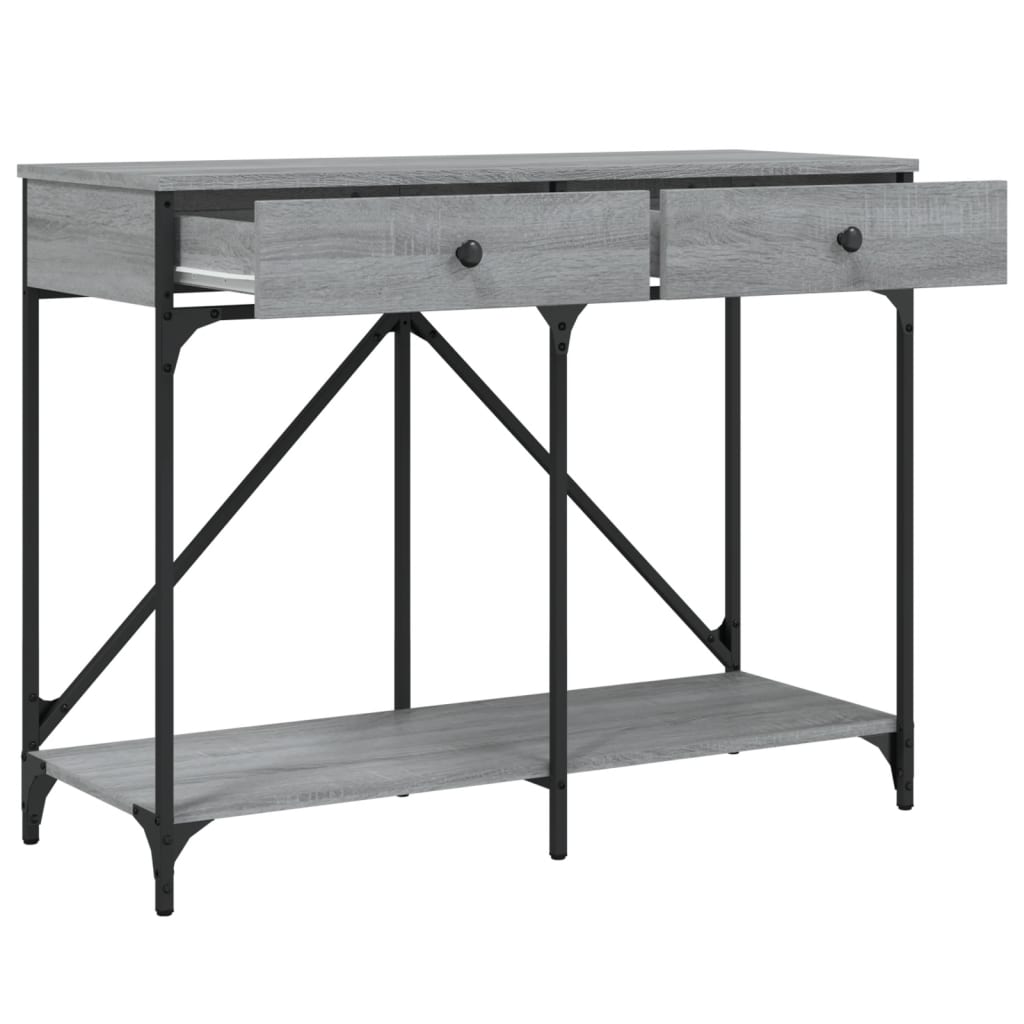 vidaXL Stolik konsolowy, szary dąb sonoma, 100x39x78,5 cm