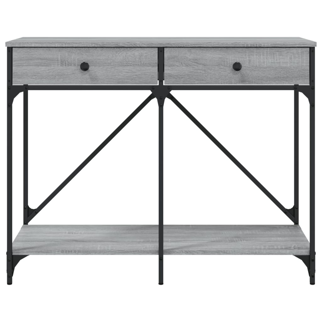 vidaXL Stolik konsolowy, szary dąb sonoma, 100x39x78,5 cm