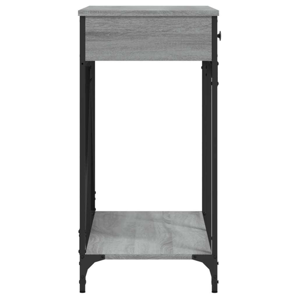 vidaXL Stolik konsolowy, szary dąb sonoma, 100x39x78,5 cm