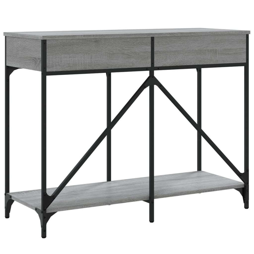 vidaXL Stolik konsolowy, szary dąb sonoma, 100x39x78,5 cm