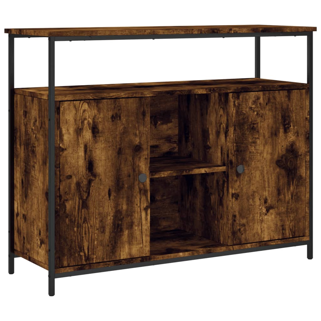 vidaXL Szafka, przydymiony dąb, 100x35x80 cm, materiał drewnopochodny