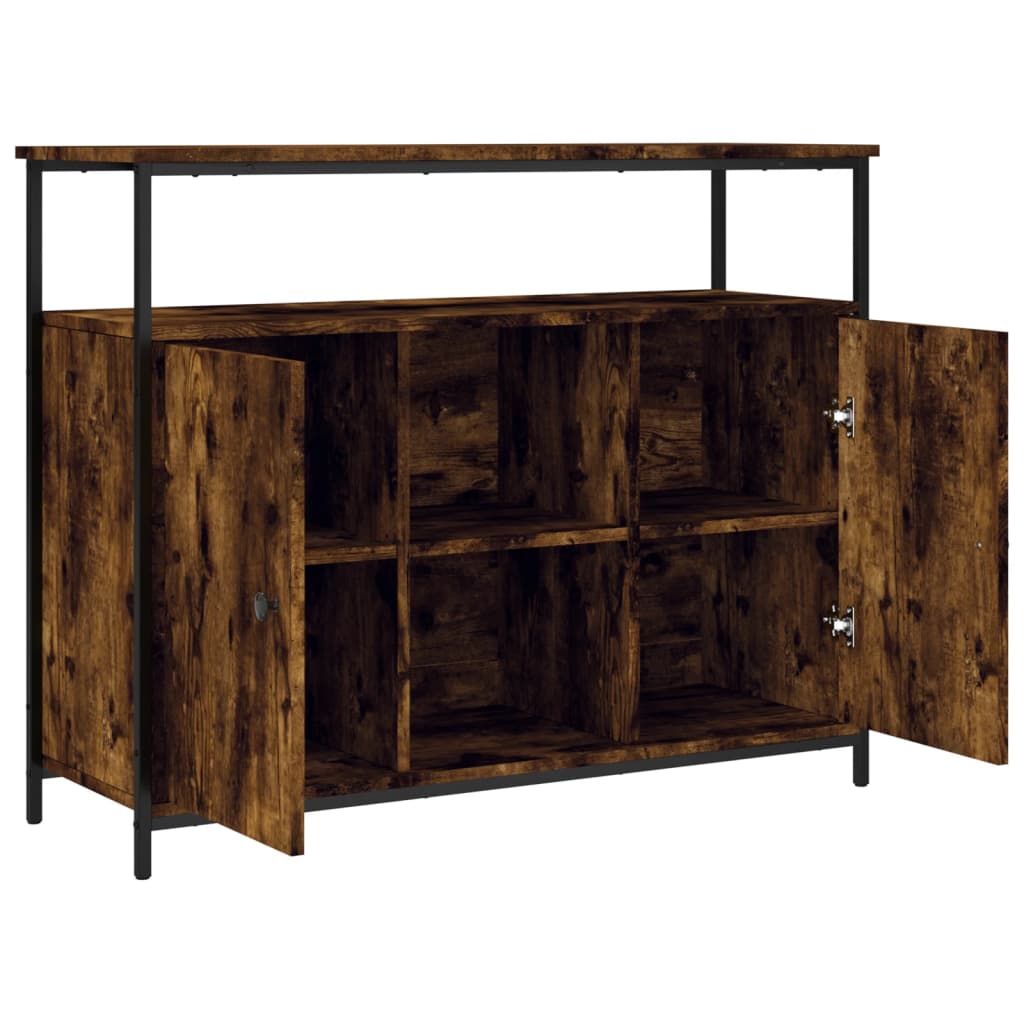 vidaXL Szafka, przydymiony dąb, 100x35x80 cm, materiał drewnopochodny