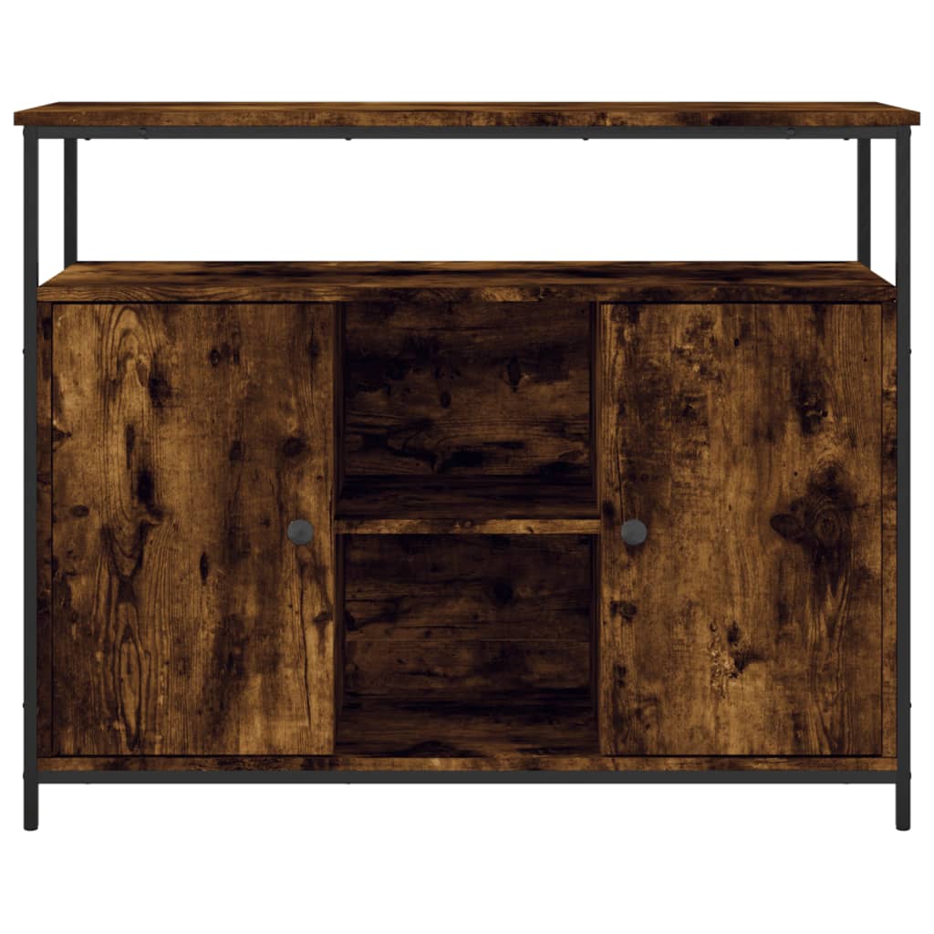 vidaXL Szafka, przydymiony dąb, 100x35x80 cm, materiał drewnopochodny