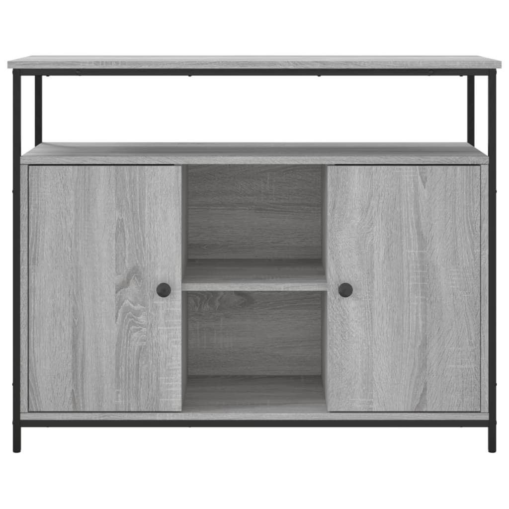 vidaXL Szafka, szary dąb sonoma, 100x35x80 cm, materiał drewnopochodny