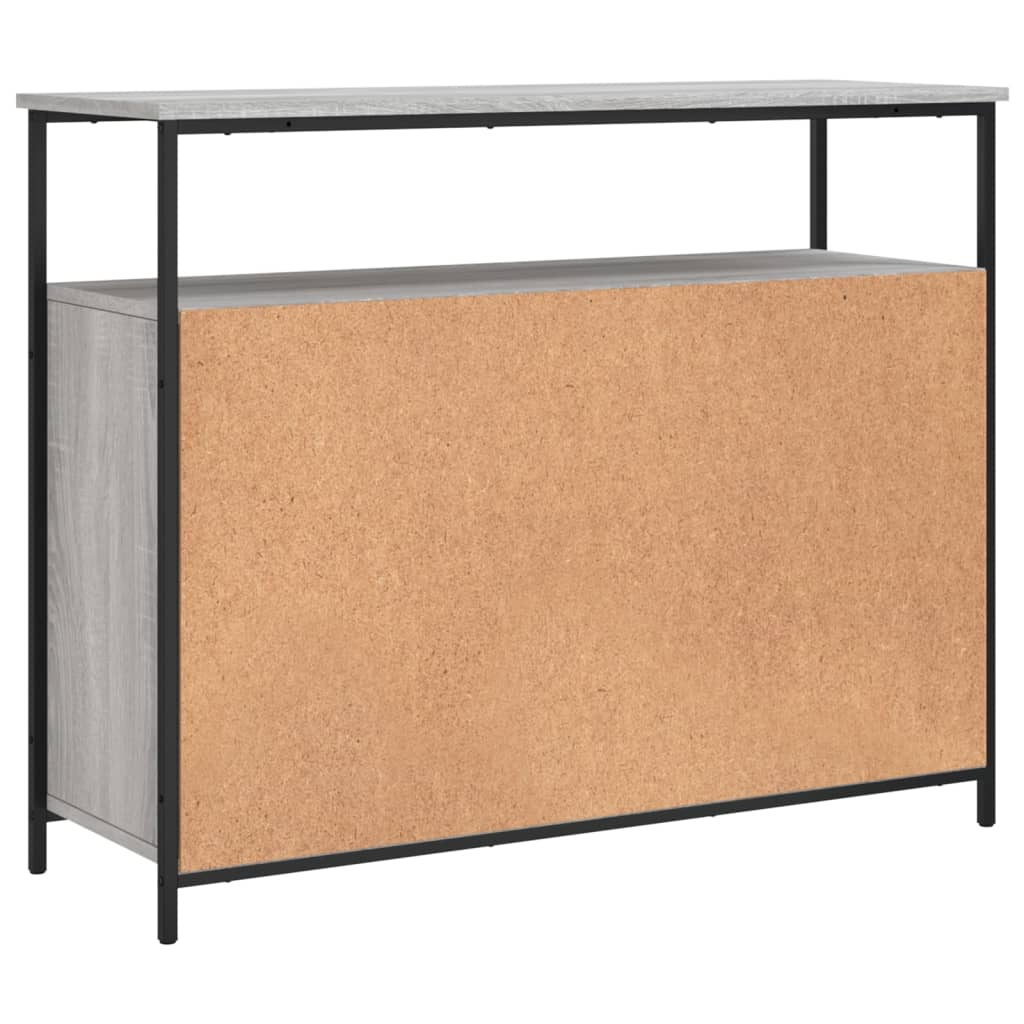 vidaXL Szafka, szary dąb sonoma, 100x35x80 cm, materiał drewnopochodny