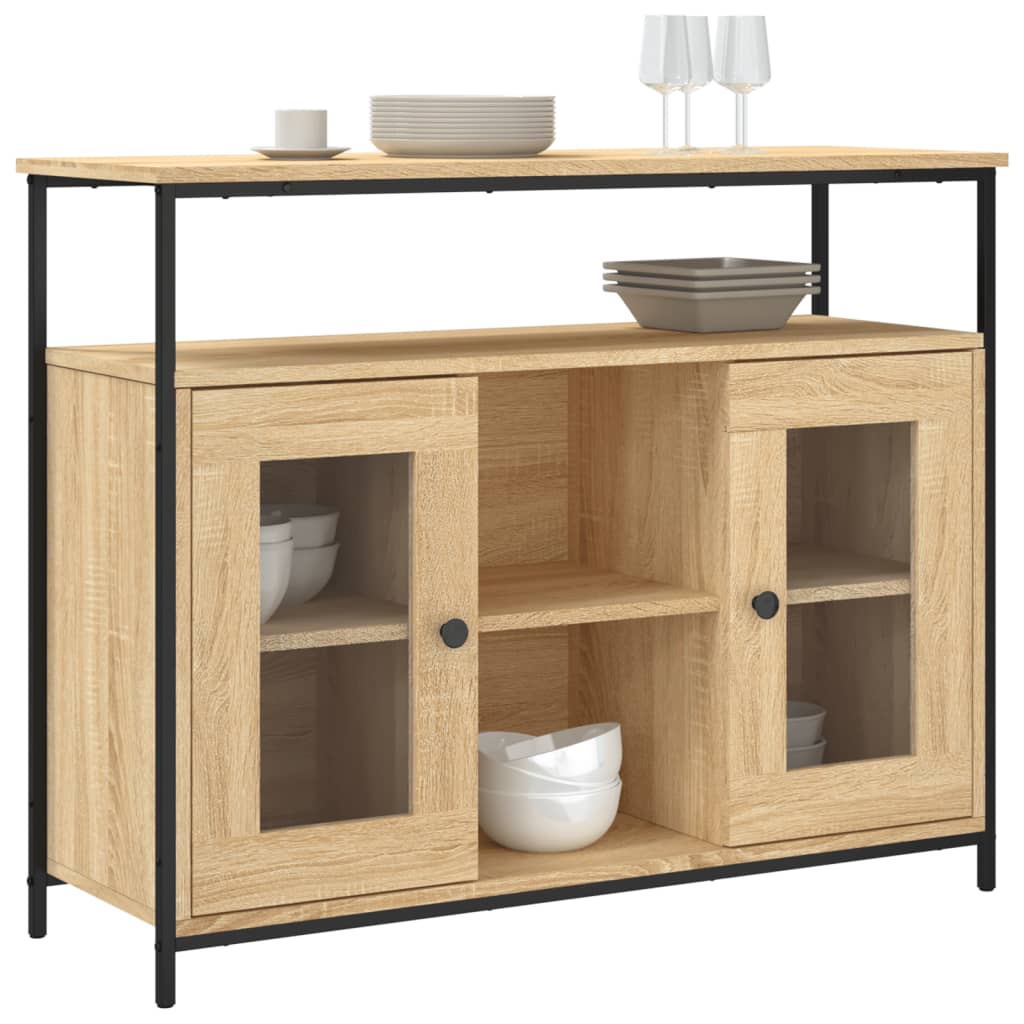 vidaXL Szafka, dąb sonoma, 100x35x80 cm, materiał drewnopochodny