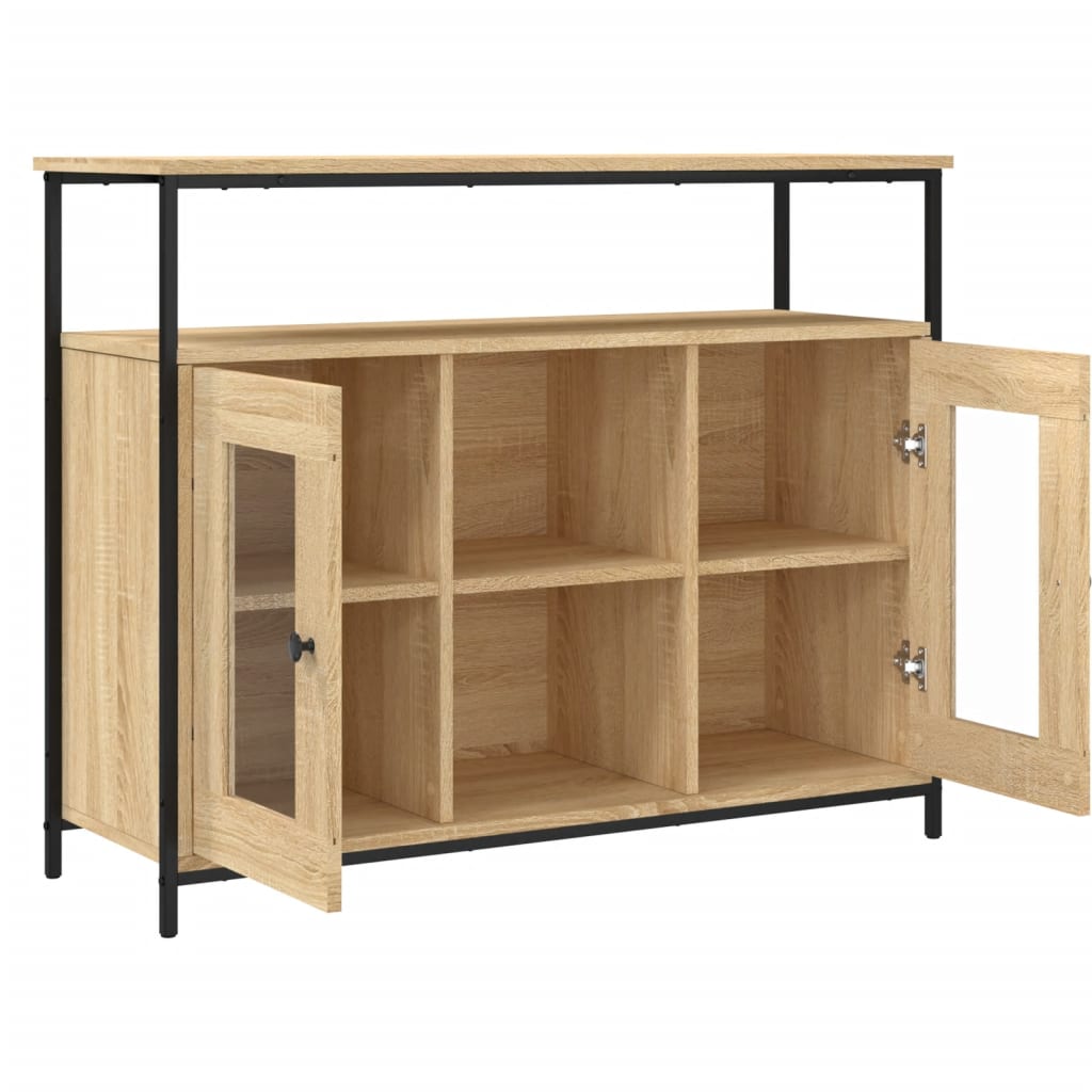 vidaXL Szafka, dąb sonoma, 100x35x80 cm, materiał drewnopochodny