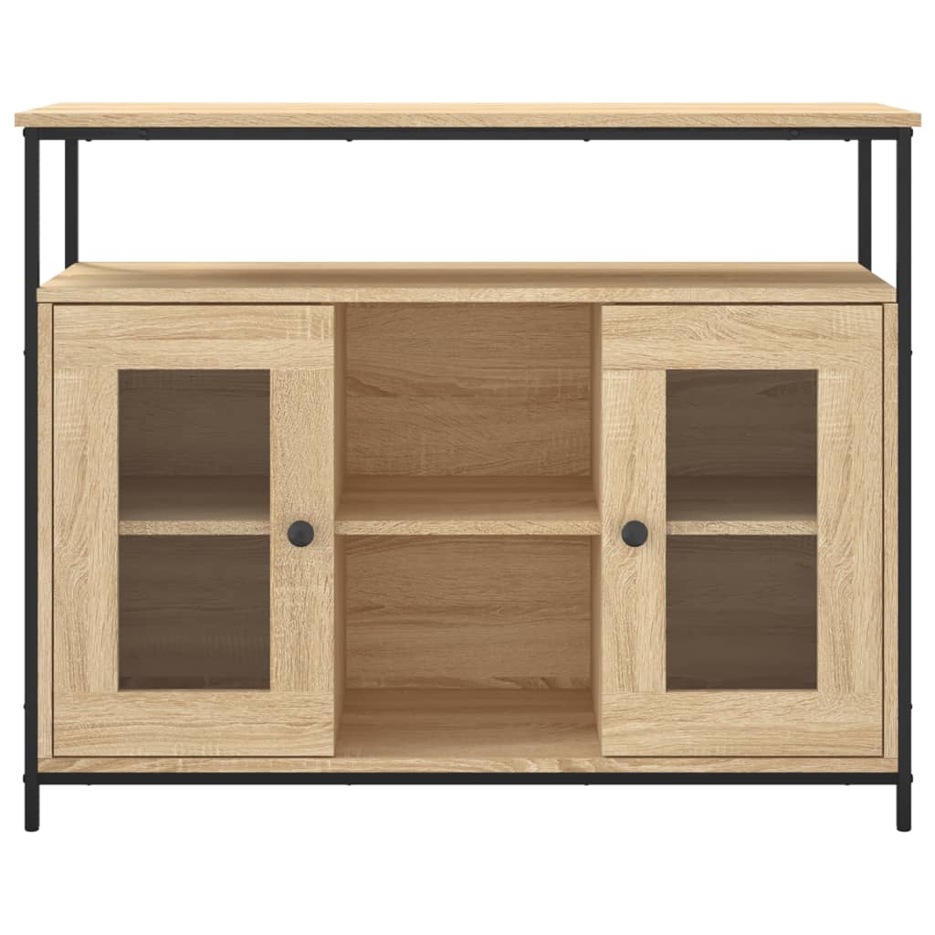 vidaXL Szafka, dąb sonoma, 100x35x80 cm, materiał drewnopochodny