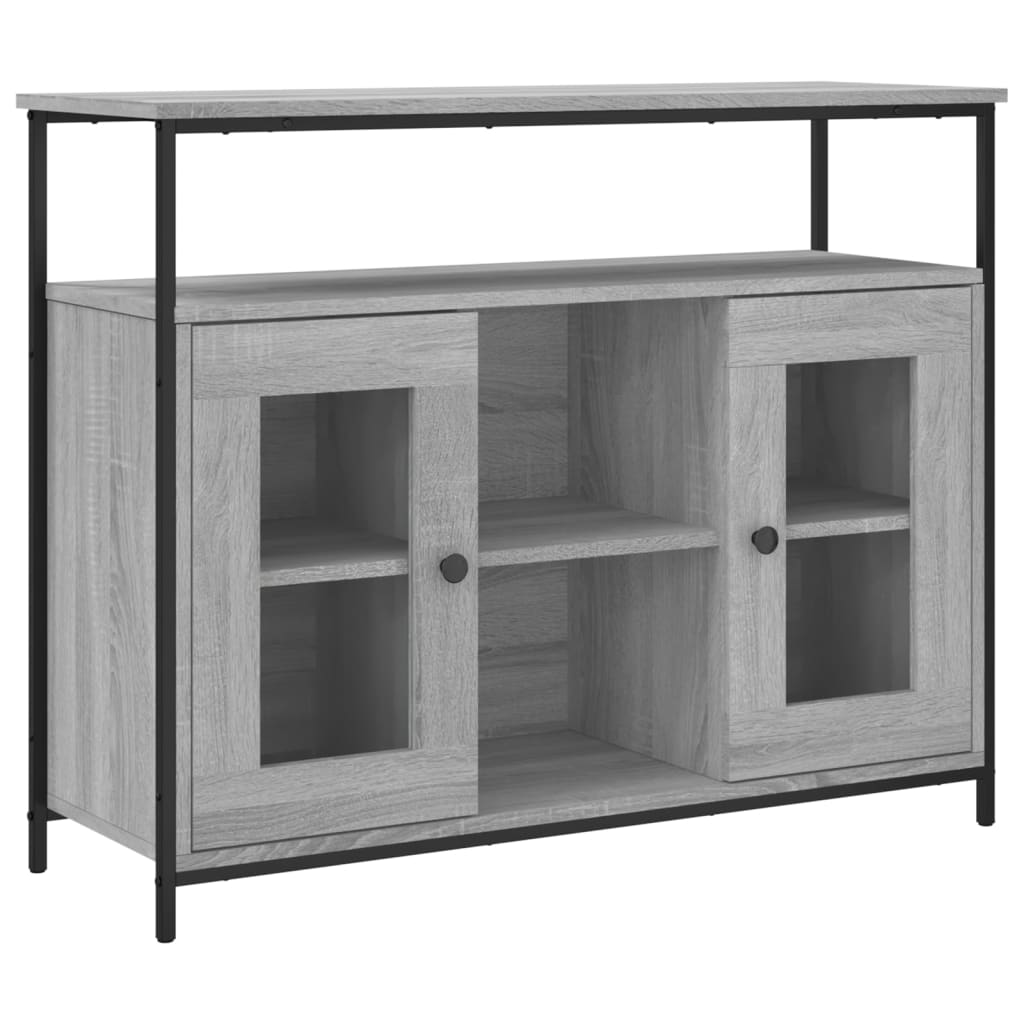 vidaXL Szafka, szary dąb sonoma, 100x35x80 cm, materiał drewnopochodny