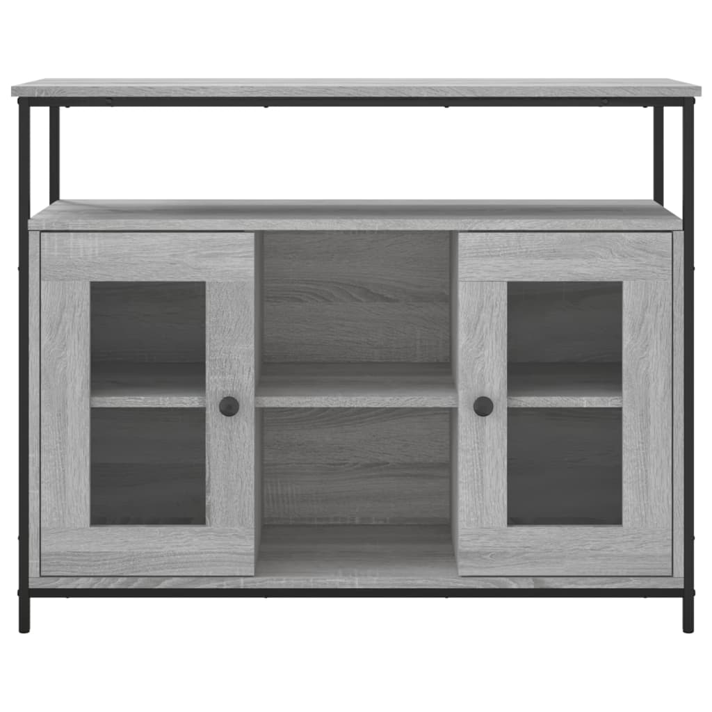 vidaXL Szafka, szary dąb sonoma, 100x35x80 cm, materiał drewnopochodny