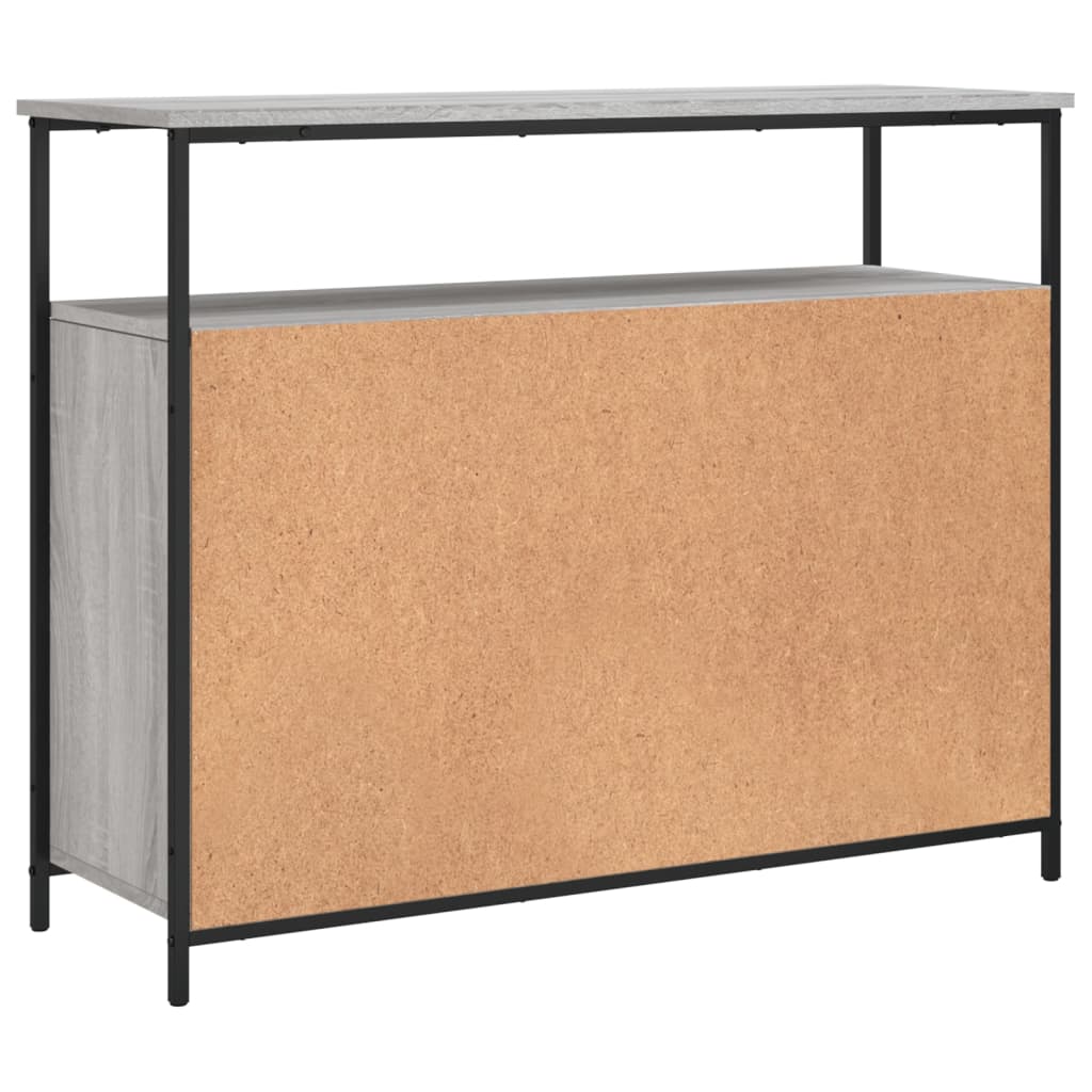 vidaXL Szafka, szary dąb sonoma, 100x35x80 cm, materiał drewnopochodny