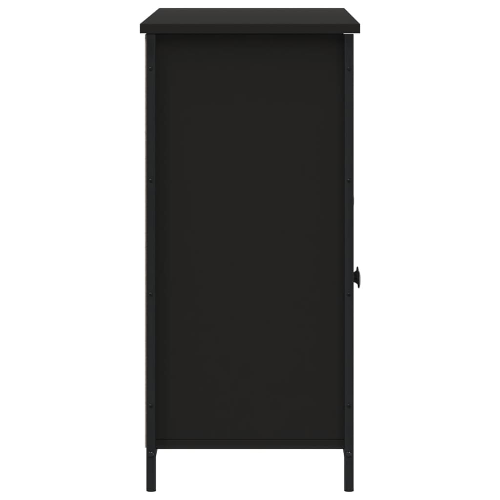vidaXL Szafka, czarna, 100x35x75 cm, materiał drewnopochodny
