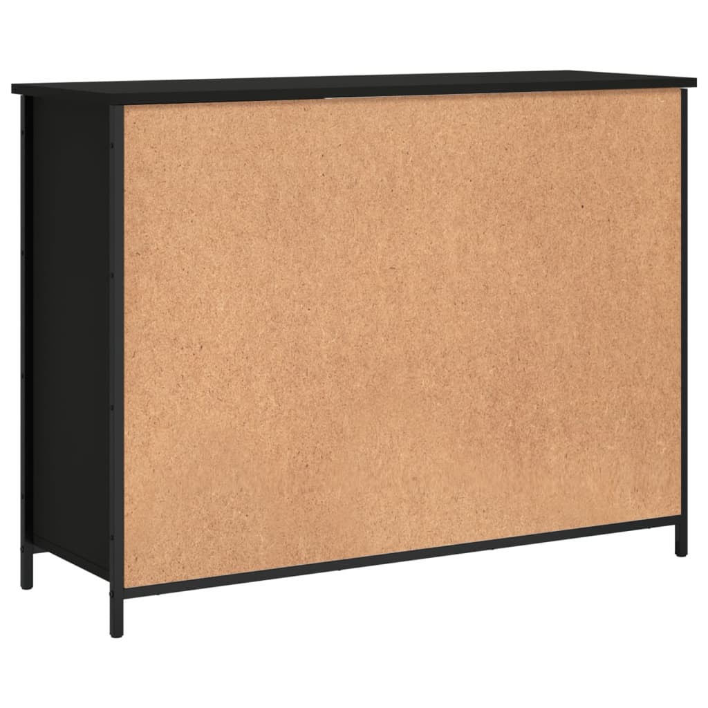 vidaXL Szafka, czarna, 100x35x75 cm, materiał drewnopochodny