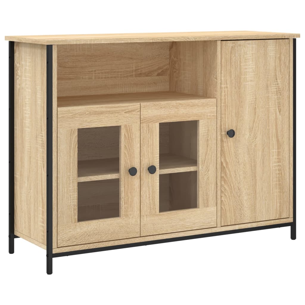 vidaXL Szafka, dąb sonoma, 100x35x75 cm, materiał drewnopochodny