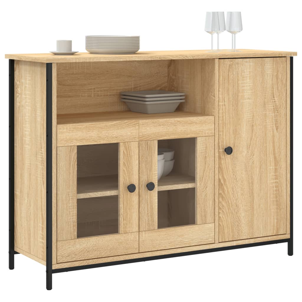 vidaXL Szafka, dąb sonoma, 100x35x75 cm, materiał drewnopochodny