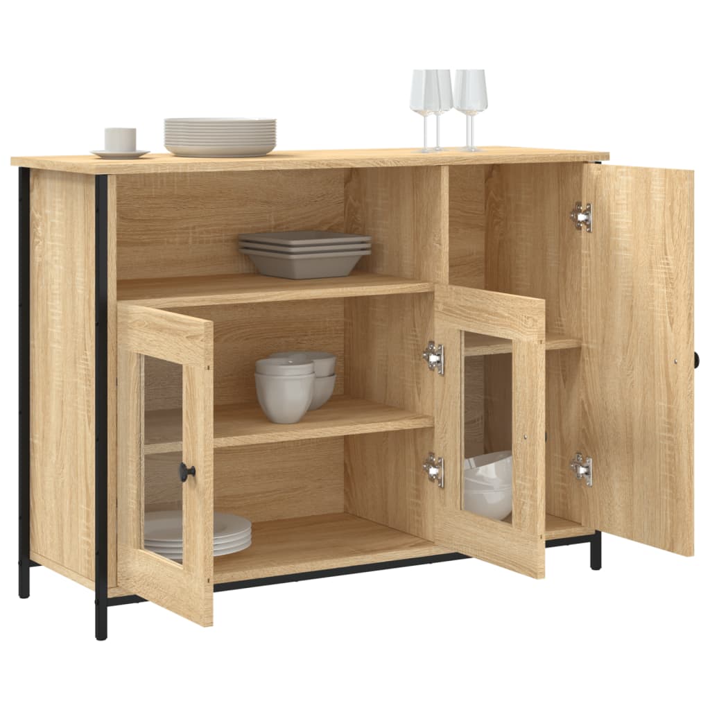 vidaXL Szafka, dąb sonoma, 100x35x75 cm, materiał drewnopochodny