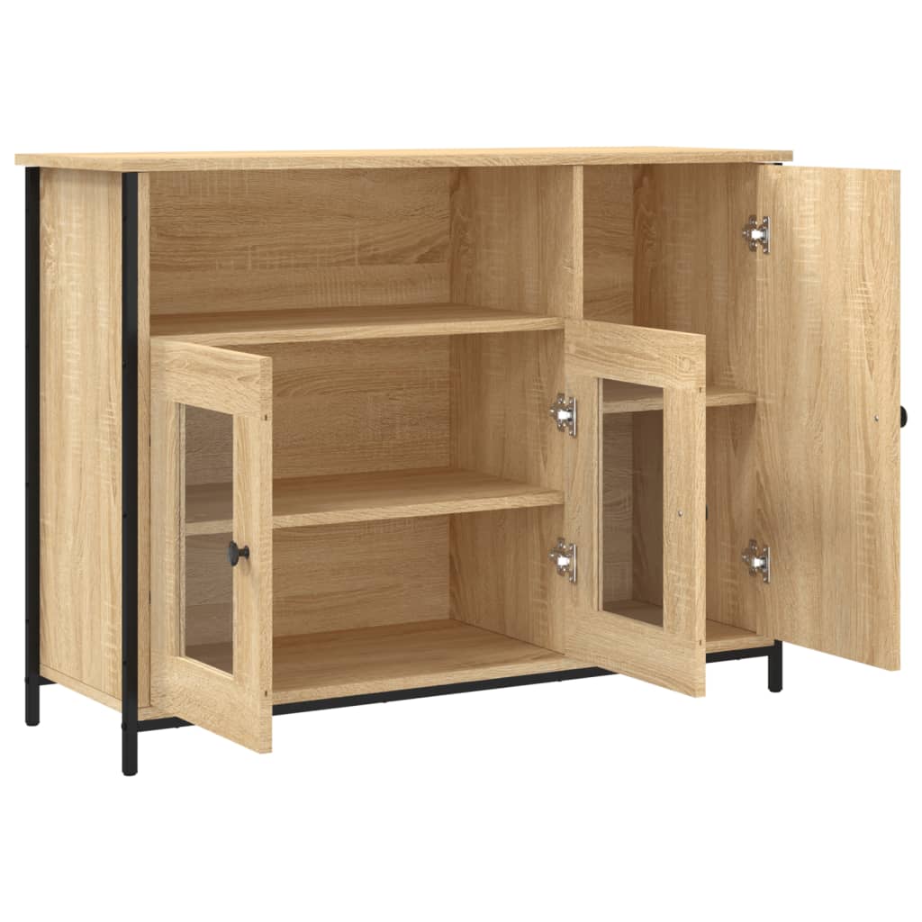 vidaXL Szafka, dąb sonoma, 100x35x75 cm, materiał drewnopochodny
