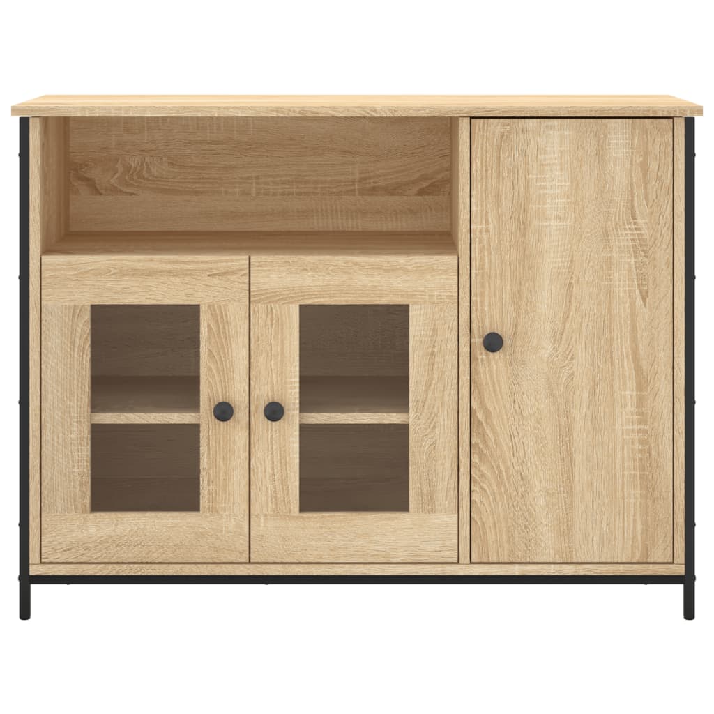 vidaXL Szafka, dąb sonoma, 100x35x75 cm, materiał drewnopochodny