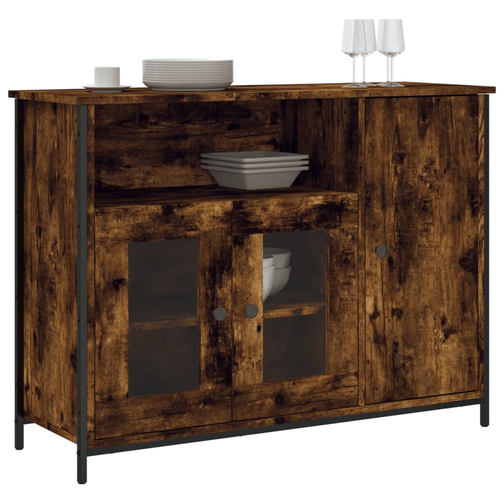 vidaXL Szafka, przydymiony dąb, 100x35x75 cm, materiał drewnopochodny