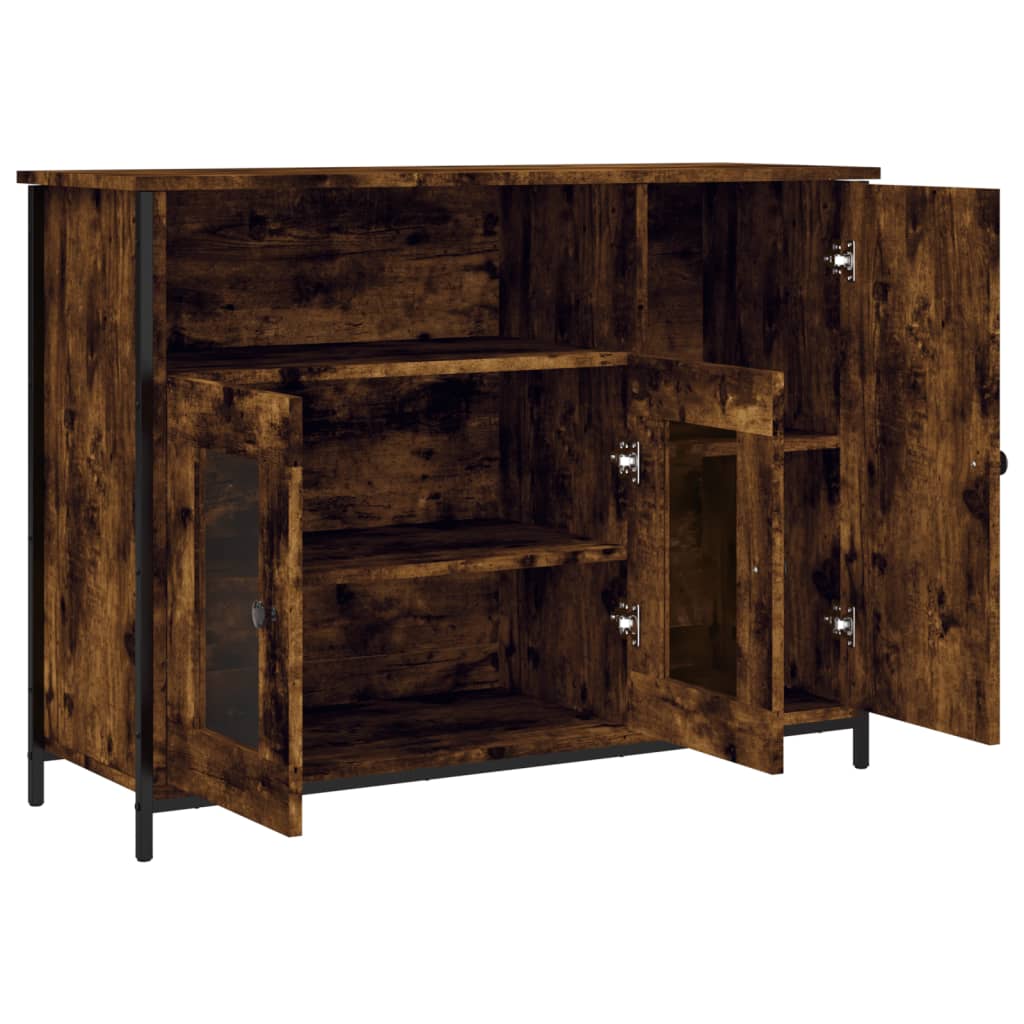 vidaXL Szafka, przydymiony dąb, 100x35x75 cm, materiał drewnopochodny