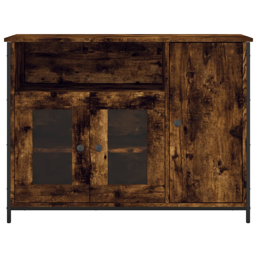 vidaXL Szafka, przydymiony dąb, 100x35x75 cm, materiał drewnopochodny