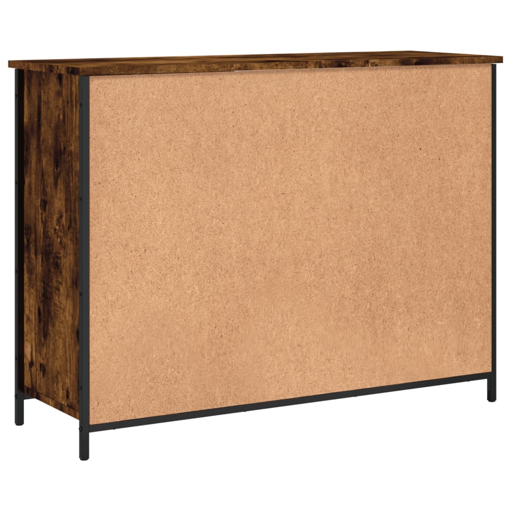 vidaXL Szafka, przydymiony dąb, 100x35x75 cm, materiał drewnopochodny