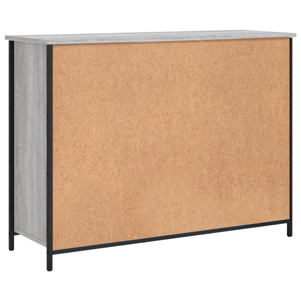 vidaXL Szafka, szary dąb sonoma, 100x35x75 cm, materiał drewnopochodny
