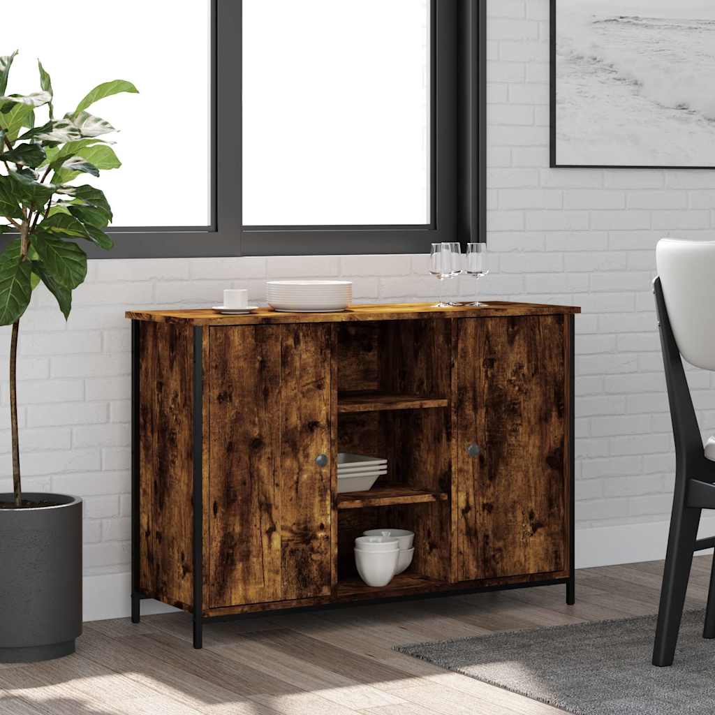 vidaXL Szafka, przydymiony dąb, 100x35x70 cm, materiał drewnopochodny