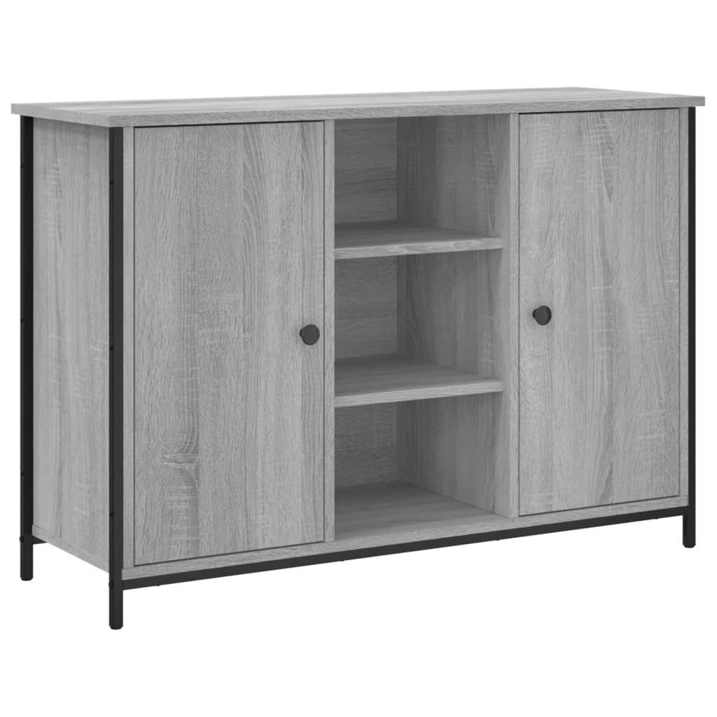 vidaXL Szafka, szary dąb sonoma, 100x35x70 cm, materiał drewnopochodny