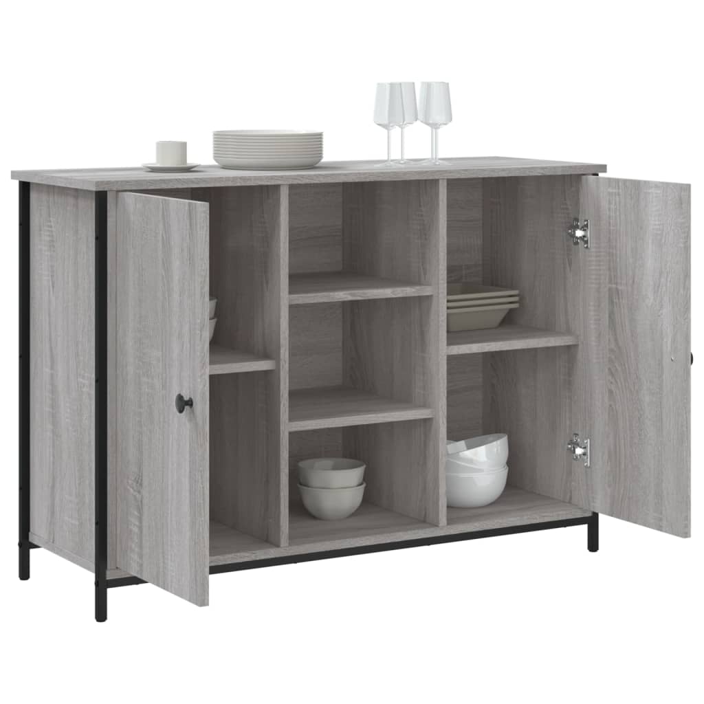 vidaXL Szafka, szary dąb sonoma, 100x35x70 cm, materiał drewnopochodny