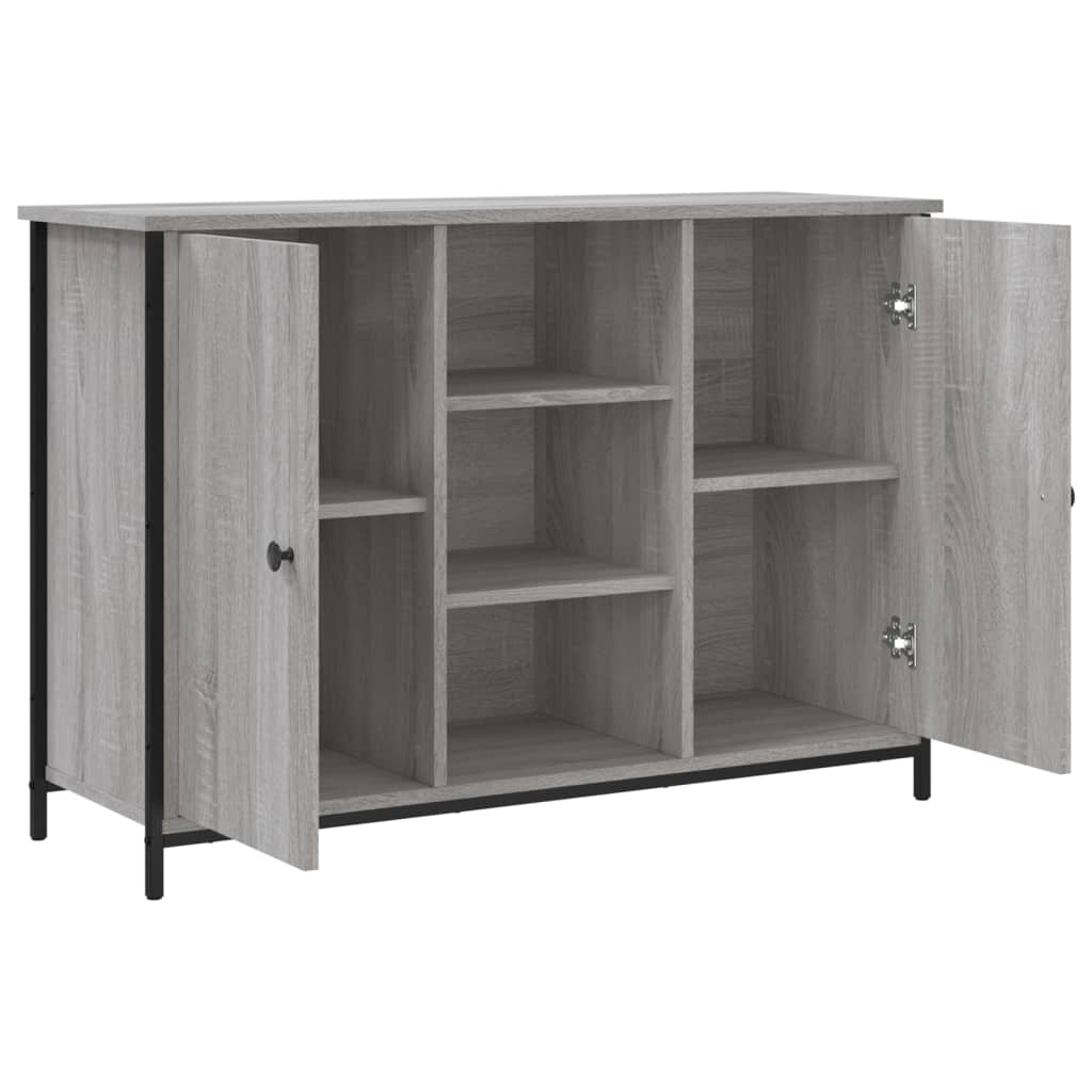 vidaXL Szafka, szary dąb sonoma, 100x35x70 cm, materiał drewnopochodny