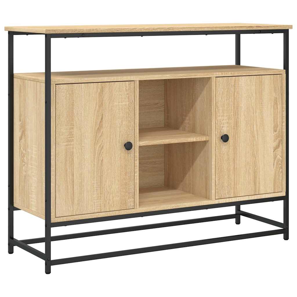 vidaXL Komoda, dąb sonoma, 100x35x80 cm, materiał drewnopochodny