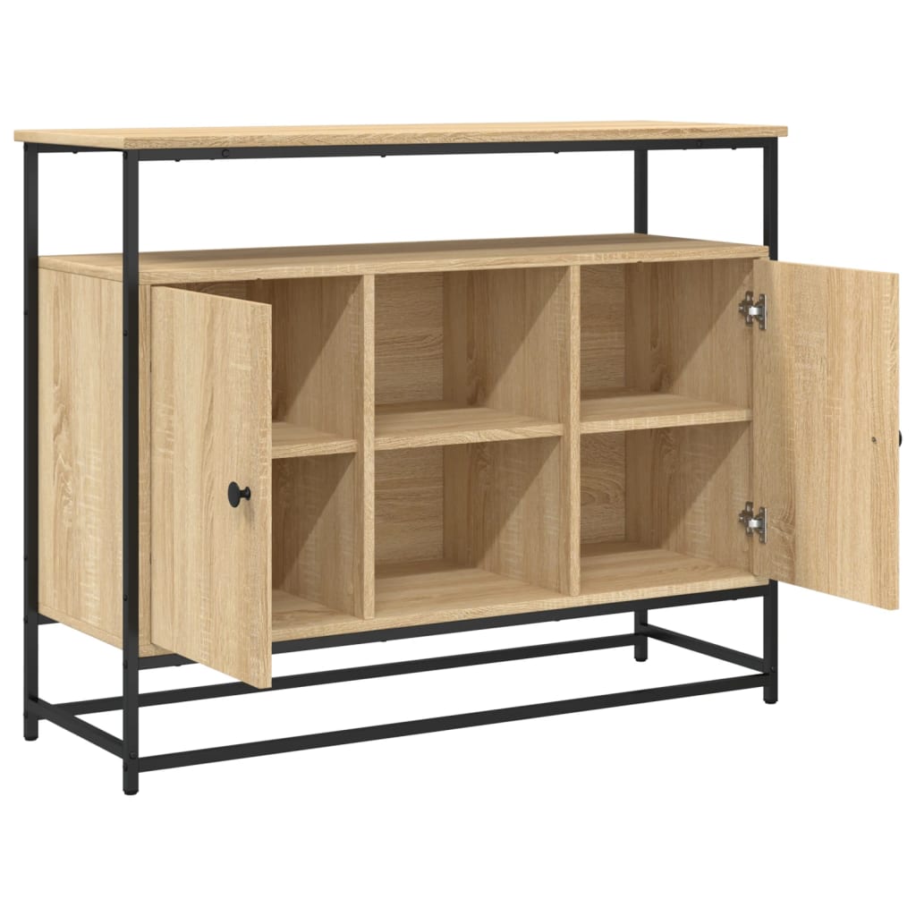vidaXL Komoda, dąb sonoma, 100x35x80 cm, materiał drewnopochodny