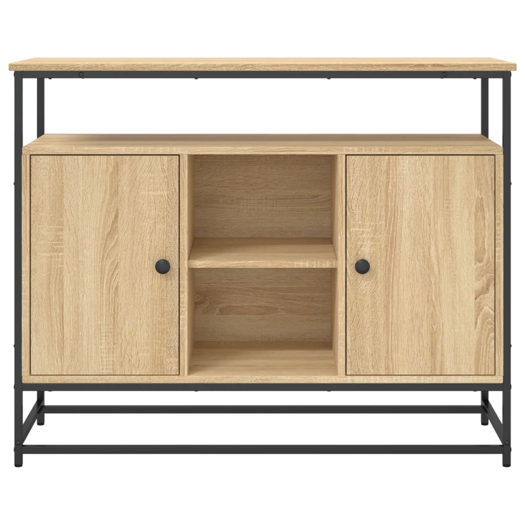 vidaXL Komoda, dąb sonoma, 100x35x80 cm, materiał drewnopochodny