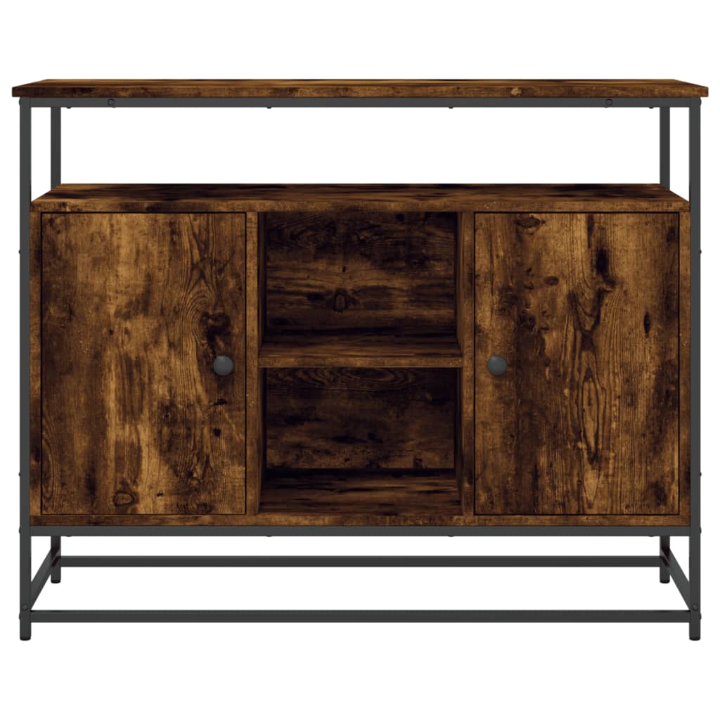 vidaXL Komoda, przydymiony dąb, 100x35x80 cm, materiał drewnopochodny