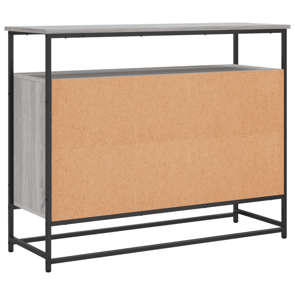 vidaXL Komoda, szary dąb sonoma, 100x35x80 cm, materiał drewnopochodny