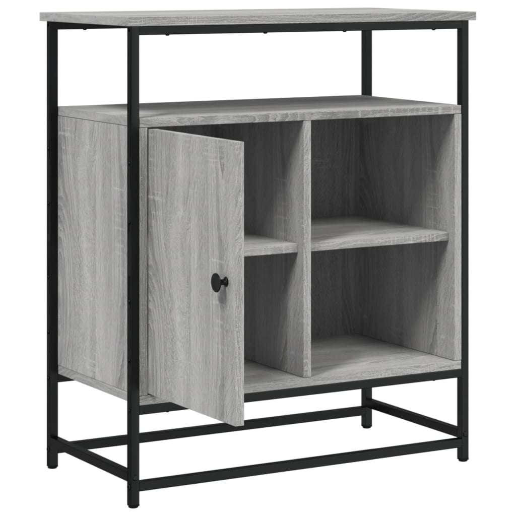 vidaXL Komoda, szary dąb sonoma, 69x35x80 cm, materiał drewnopochodny