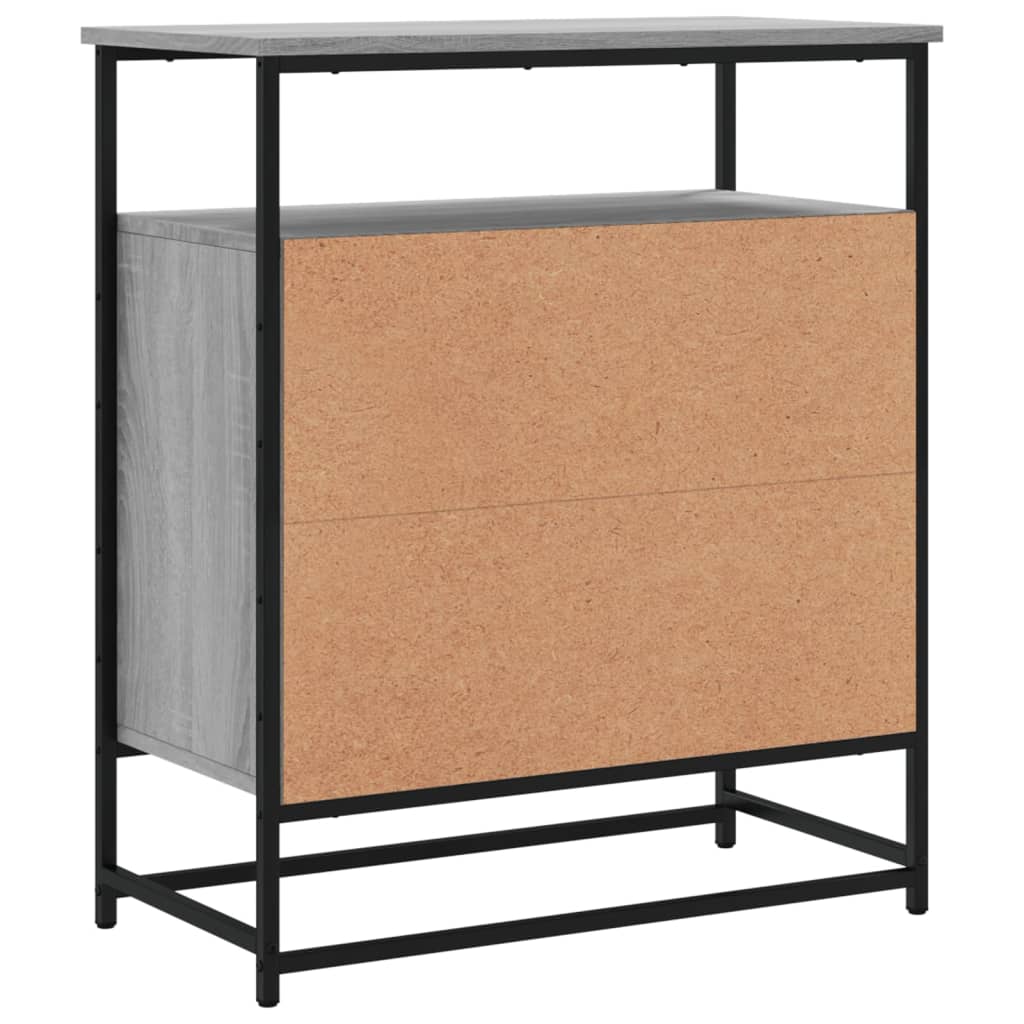 vidaXL Komoda, szary dąb sonoma, 69x35x80 cm, materiał drewnopochodny