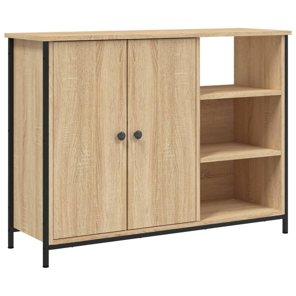 vidaXL Szafka, dąb sonoma, 100x33x75 cm, materiał drewnopochodny